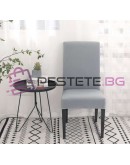 Универсален калъф за стол сив кадифе